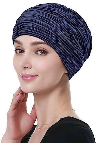Alnorm Falten-Turban Stilvolle Tücher Geschenke Chemo Kopfbedeckung für Frauen