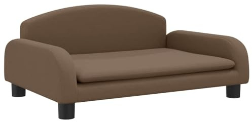 vidaXL Barnsoffa brun 70x45x30 cm tyg