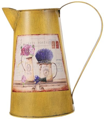 CORHAD Retro Iron Vase Vintage Old Treatment Flower Arrangement Bucket for Garden Decorations Creative Iron Art Design