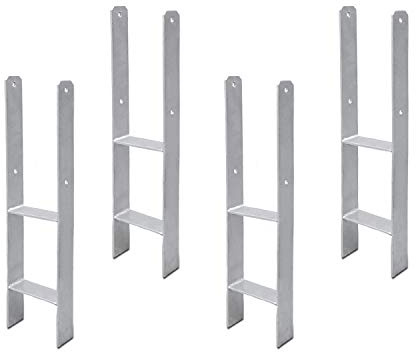 Eulenke H-Pfostenträger: Vielseitiger 101-mm-H-Anker, 600 x 60 mm – Stabile Verankerung für Pfostenträger (4 Stück)
