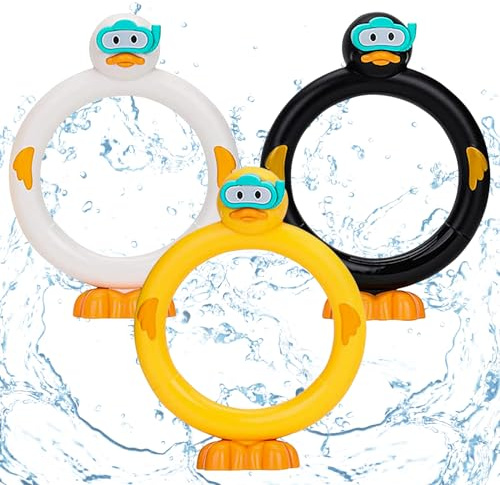 Capgoost Tauchspielzeug Set, Tauchen Spielzeug Unterwasser, Pool Spielzeug, Tauchspielzeug für Kinder, Tauchringe Schwimmbad Spielzeug, Diving Rings für Kind für Unterwasserspiel Tauchtraining