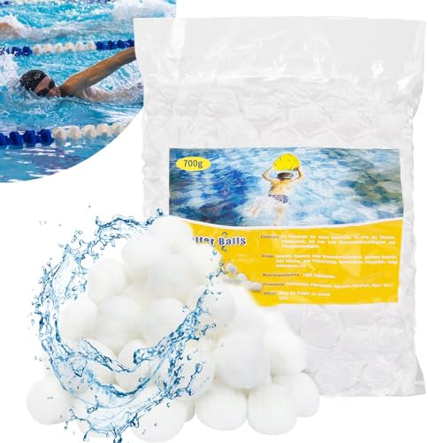 Bolas Filtrantes para Piscinas, 700g Las Bolas Filtrantes Sustituyen 25kg de Arena en Sistemas de Filtración como Piscinas, Filtros de Arena y Acuarios