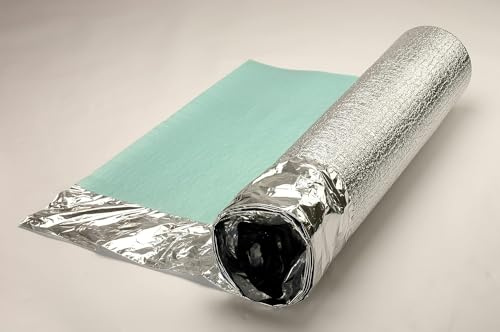 Comfort NovaStart Heavy Duty Silver Laminate Underlay 3mm Acoustic Silver Underlay for Wood or Underlay Laminate Flooring Barrier Plus Underlay Foil Damp Proof Membrane (1, 30m2)
