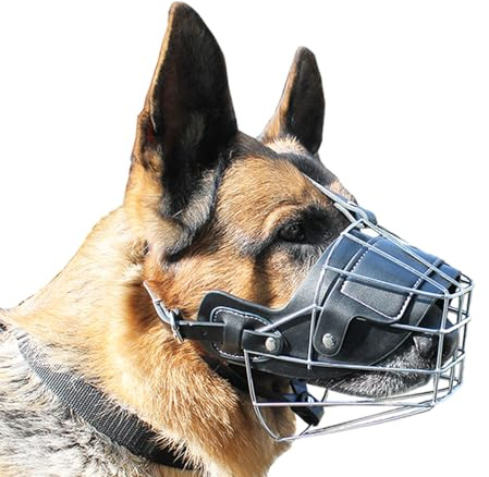 ForceRoute Maulkorb FüR GroßE Hunde,Maulkorb Mittlere Hunde,Maulkorb Metall,Hunde KöNnen Hecheln,Gepolstert,Verstellbarer Schlaufe,Resistent Gegen Abrieb,FüRtierarztbesuche,Krallenschneiden Hunde