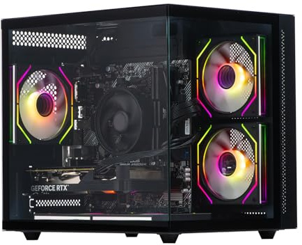 Veno Scorp Gaming PC AMD Ryzen 5 5500 Processor Nvidia RTX 5060 8GB Graphics Card - 16GB 3200MHz Ram - 1TB NVMe SSD - 550W PSU - Windows 11 - WiFi - Mini Nemesis