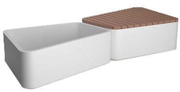 Xilin-872 Bench with Planter Box, Planter Bench Hardwood Outdoor Seat with Planter Bench Garden and Yard Decoration Roses, Herb, Flower Display Deck, Patio and Pergola Seating Garden Bench(White)