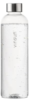 VINSUN Botella Agua 650ml transparente - Reutilizable, Apta para Bebidas Carbonatadas, sin BPA, Tritan - Botella Gimnasio para Deportes, Bicicleta, Gym
