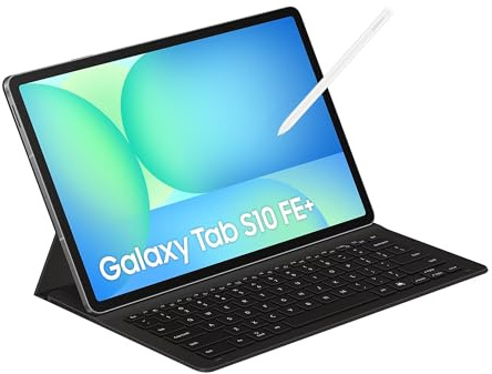 Samsung Galaxy Tab S10 FE+ con Book Cover Keyboard Slim, Android Tablet, Display 13.1'LCD, Wifi, RAM 8GB, 128GB, 10.090 mAh, S Pen, Android 15, IP68, Gray [Versione italiana]