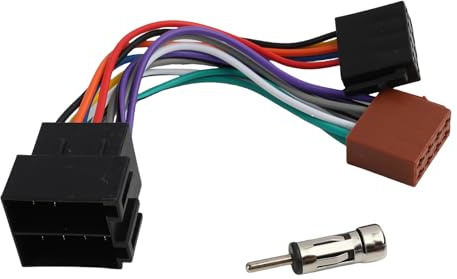 Autoradio Radioadapter Set Universal, Anschlusskabel mit ISO Stecker und DIN Antennenadapter, Klemme 15 und 30 Stecker, Verlängerung für Nachrüst-Radios, ISO Adapter Auto