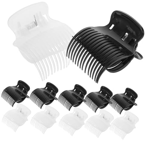 LOLIPPYY 12 Stück Teiliges Hot Roller Haarklammern aus Kunststoff Hitzebeständige Lockenwickler Clips mit Wärmeschutz Leichte Stylingzubehör für Damen und Mädchen für Volumen und Trendige