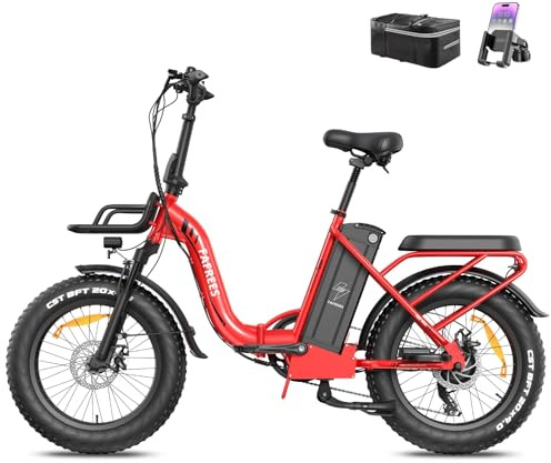 Fafrees F20 Max E Bike Klapprad 20 * 4.0 Zoll, E-Bike Herren/Damen 250W 25km/h, Elektrofahrrad 48V 30Ah Akku Reichweite 200km, Klappbar Fatbike 7-Gang, Pedelec für Erwachsene