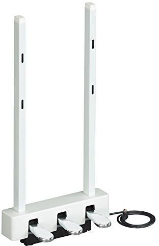 Yamaha LP-1WH Pedaleinheit, weiß – Transportable Pedale für das Yamaha P-125 & das P-121 Digital Piano – 1 x 3 Pedale