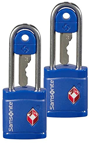 Samsonite Global Travel Accessories - TSA-Schloss mit Schlüssel 2er Pack, Blau (Midnight Blue)