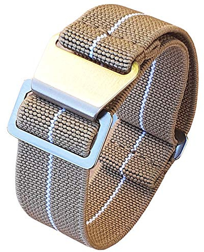 Max French Marine Nationale Elastic Nylon Navy Divers Parachute Watch Straps 20mm 22mm Military Bands
