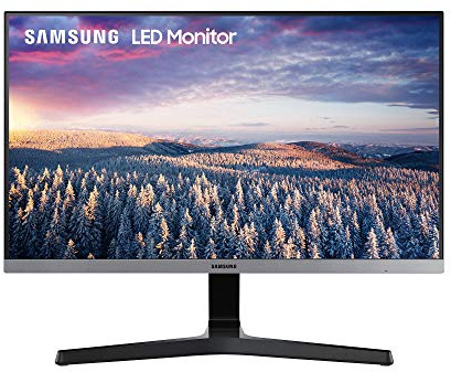 SAMSUNG S24R352 - Monitor da 24 senza cornice, Full HD, 5 ms, 75 Hz, FreeSync, Flicker-Free, LED, IPS, 16:9, 1000:1, 250 cd/m², 178°, HDMI, InfinityEdge, base a V, colore: argento/nero