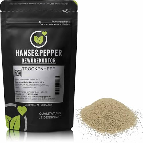 250g Trockenhefe für Pizza Brot Brotteig Backhefe Kuchen Hefe vegetarisch vegan Instant natürlich vom Hanse&Pepper Gewürzkontor