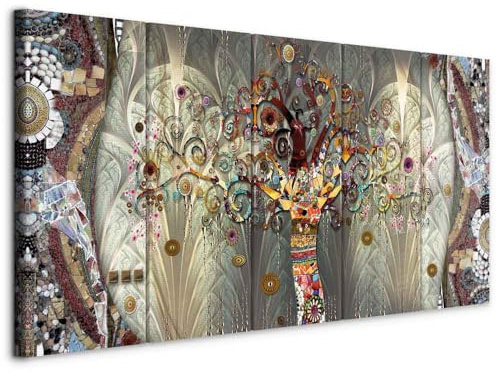 murando - Leinwandbild Abstrakt, 150x60 cm, 5-teilig, Schlafzimmer, modern | Hochwertige Leinwand, sofort aufhängbar, ideal fürs Wohn- oder Schlafzimmer, wasserfest und lichtecht, langlebig, stilvoll