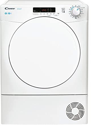 Candy CSEC8DF80 8Kg Freestanding Condenser Tumble Dryer, Sensor Dry, 4 Dryness Levels, 14 Programmes, White