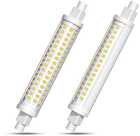 Luxvista 15W R7S 118mm Lampadina LED, Equivalente 150W R7S Lampada Alogena, Bianco Naturale 4000K J118 J Tipo Proiettore Super Luminoso Angolo di Fascio 300°, Non Dimmerabile (Confezione da 2)