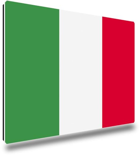 TRIOSK Kühlschrankmagnete Länderflaggen Magnet Flagge Italien Reise Souvenir Geschenk für Reiseliebhaber Weltenbummler Kühlschrank stark eckig groß 85x55 mm