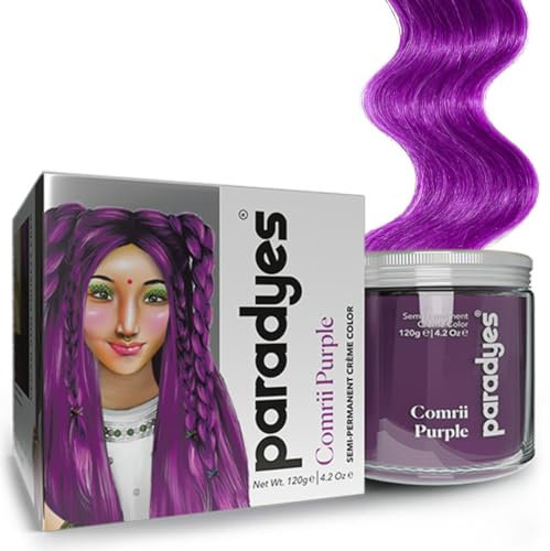 paradyes Top-up Semi-permanent DIY Conditioner Based Hair Colour, 120 g (Pack of 1) Comrii Purple