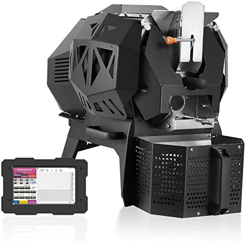 Intelligient Coffee Roaster Machine 400g/600g/1200g Commercial Coffee Bean Roaster Electric Coffee Bean Roasting Machine with Temperature Curve & Automatic Chaff Collector Rapid Cooling 1200g black