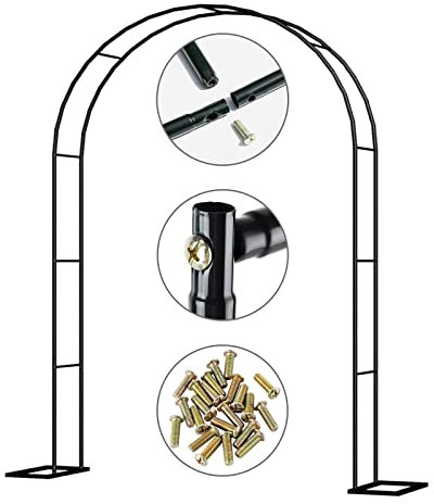 Arcos De Jardín Pérgola Enrejado De Arco De Rosas Escalada Arco Arcos De Decoración De Cenadores Arco De Soporte Arco Boda Para Jardín Eventos Ancho Lateral 40cm ( Color : Blanco , Tamaño : W350cm X 4