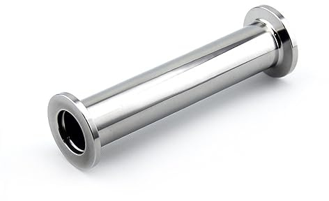 AVCRAY KF40 Vacuum Equal Diameter Straight Pipe Flange NW40 Equal Diameter Quick Fitting Straight Pipe Joint 304 stainless steel (KF40, 120mm/4.72 inch)