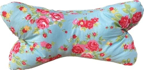 Leseknochen Nackenkissen Nackenrolle Yogakissen Relaxkissen (blaue Rosen)