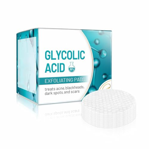 Grgowe Glykolsäure-Peeling-Pads,Exfoliating Peel Pads,Glycolic Peeling Gesicht Pads,Glykolsäure Pads Für Gesicht,Salicylsäure-Pads,Um Poren Zu Reinigen,Akne Zu Entfernen Und Flecken Zu Verblassen