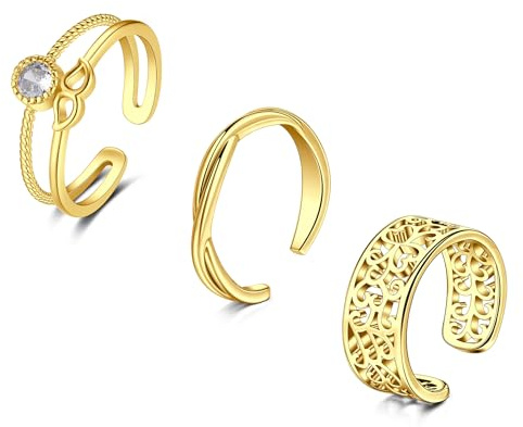 Briana Williams tåringar justerbar knoge finger fot knut gemensam ring vintage för kvinnor smycken, Rostfritt stål