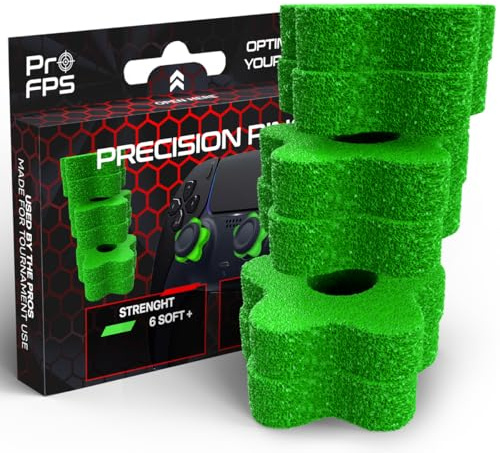 ProFPS Precision Rings Precisionsringar: 6x skumring för Thumbstick stötdämpare – Soft+ Set – PS5 Tillbehör, PS4 Tillbehör, Xbox Tillbehör – Optimala PlayStation Tillbehör & PS5 Tillbehör för eSports