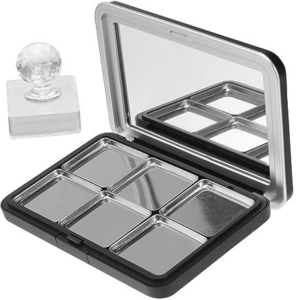 HAPINARY Magnetische Make up Palette 6 Fächer Leere Lidschatten Kasten Selbstgemacht Rouge Behälter Praktische Aufbewahrung Für Frauen Für Reisen Mit Magnetischen Tabletts