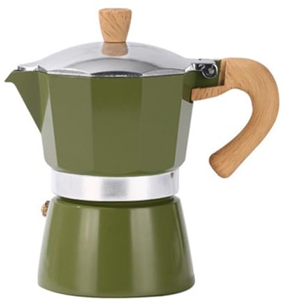 Stove Coffee Machine,Induction Moka Pot,Moka Pot Stovetop Espresso Maker Manual Cuban Coffee Percolator Machine Italian Espresso Coffee Maker(Green)