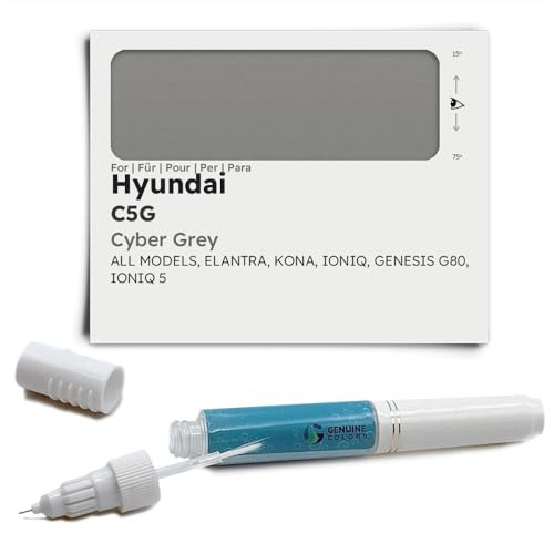 Genuine Colors Lackstift Cyber Grey C5G für Hyundai Grau Elantra KONA IONIQ Genesis G80 5