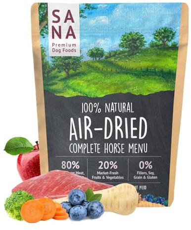 SANA Premium Dog Foods I Trockenbarf I Trockenbarf Menü Verschiedene Geschmacksrichtung I 1-5 kg (2,5 kg, Pferd)