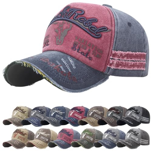 YKDLLF Cappello Uomo Donna con Visiera Cappellino Estivo Berretto Regolabile Baseball Tennis Padel Unisex 100% Cotone Cappello Snapback Classico Blank Tesa Regolabile High Top End Trendy