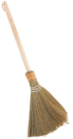 WRITWAA Handgefertigter Strohbesen Mit Abnehmbarem Holzgriff Traditioneller Vietnamesischer Besen Für Innen Außenbereich Zum Kehren Von Garten Garage Und Wohnräumen