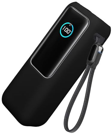 kwmobile Silikon Hülle für Anker Power Bank 25000mAh (A1695H11) Case - Powerbank Hülle für unterwegs - Tasche für Power Bank - Schwarz