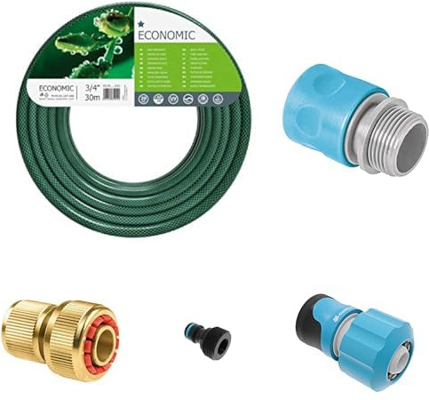 Cellfast Economic Gartenschlauch Set 3 Ply Cross Weave Polyester Wasserschlauch für Garten Flexible Bewässerung Schlauch UV-beständig Anti-Algen 20 Bar 1 2 Zoll 20 Meter Günstig