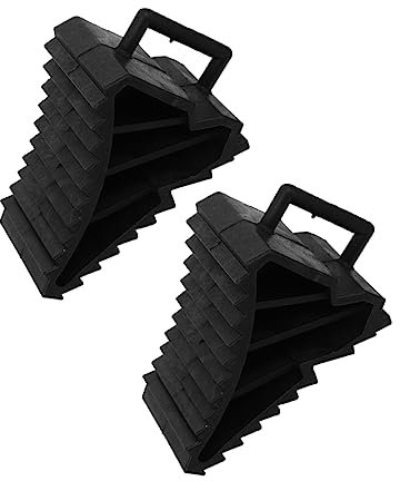 Cabilock 2Stücke rutschfeste Radreifenkeile für Auto Anhänger und Wohnmobile Heavy Duty Unterlegkeile Langlebig und Sicher für Fahrzeuge bis Belastbar
