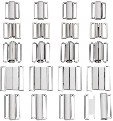 AHANDMAKER 20 Stück 5 Stile Legierung Bikini Clips BH Verschluss Ersatzteil Frontverschluss Bikini Verschluss Badeanzug Ersatzverschlüsse Zum Nähen DIY Handwerk