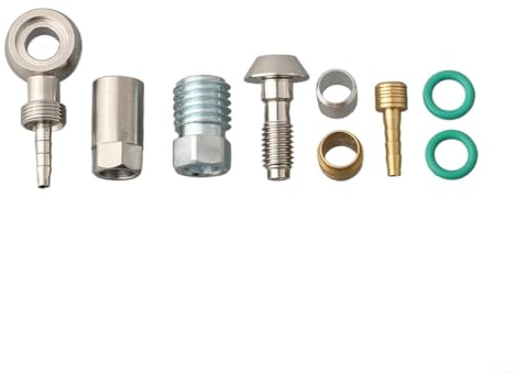 Violiica Hydraulikschlauch-Einsatz, Banjo-Anschluss, für Magura MT4, MT5, MT6, MT7, MT8, Fahrradbremssystem-Komponenten, Silber, MTB-Bremskomponenten (B)