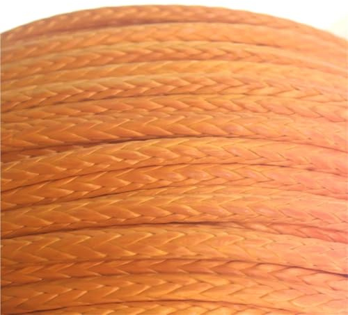 Abschleppschäkel Abschleppseil 6000 kg 8 mm 5/16 Zoll geflochtenes Marinewindenseil 5 m/10 m(10m orange)