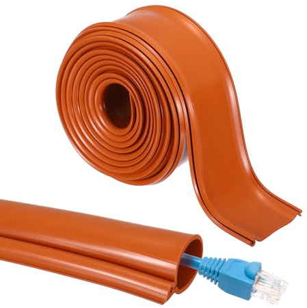 sourcing map Manicotto per la gestione dei cavi da 3 m, ID flessibile da 2,3 cm, copertura isolante a scatto, protezione per sottostazioni, reti elettriche ad alta tensione, rosso