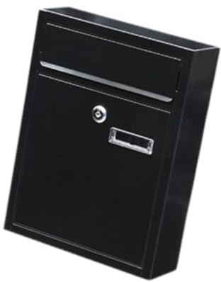 dijiusidy Postskåp med modern stor kapacitet väggmonterad brevlåda tidskrifter väggmonterad brevlåda brev tidskrifter post, Svart, 9.45 x 3.15 x 12.60 tum
