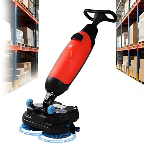 LQQYJSM Lavasciuga Pavimenti Commerciale con Serbatoi Separati 4l+6l, Mini Macchina per Pavimenti con Larghezza Pulizia 18, Macchina per Pulizia dei Tappeti con Doppie Spazzole Rotanti A 360°