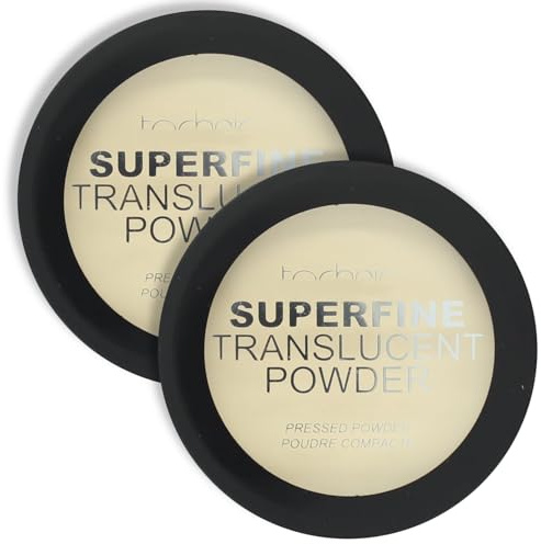 2x 12g Superfine Translucent Pressed Powder Compatible with Technic Applicators and Brushes – Bundled by Smart Cutie