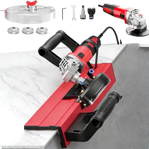 Quick Cutting Chamfer Machine, Electric Tile Bevel Cutter with Thickness Adjustment and Water Hose Spraying System for Ceramics, Marbles, and Wood