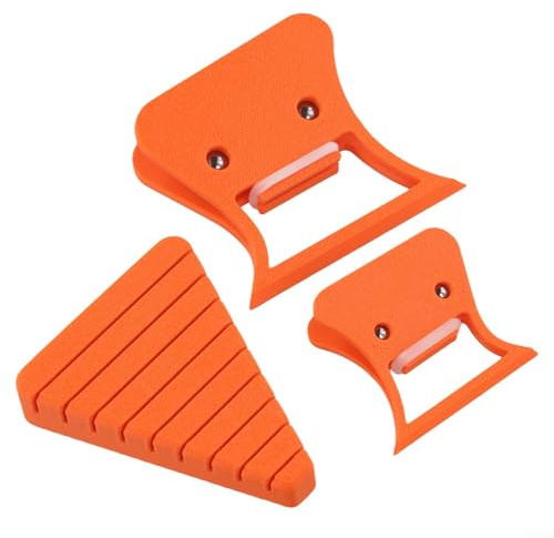 Glomc Set di pinze pieghevoli e clip per mosche, presa sicura, per piegare i capelli e le piume Flashabou, pinze piegatrici in plastica, per la pesca a mosca (set da tre pezzi)